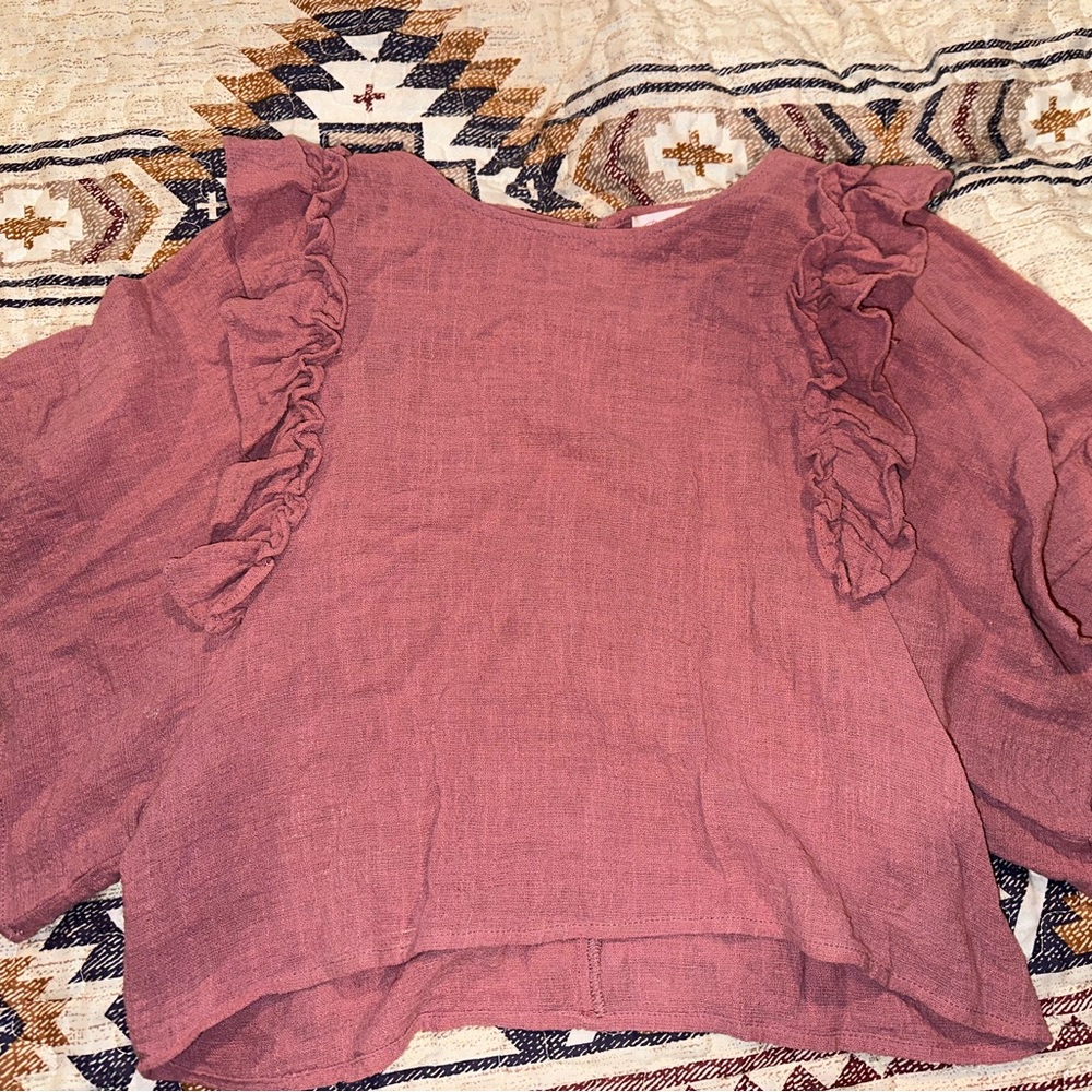 Pink Lily XS Pink Crop Dolman Top